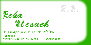 reka mlesuch business card